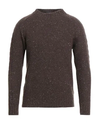 Wool & Co Man Sweater Chocolate Brown Size Xl Wool, Polyamide