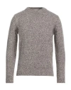 Wool & Co Man Sweater Dark Brown Size L Wool, Polyamide