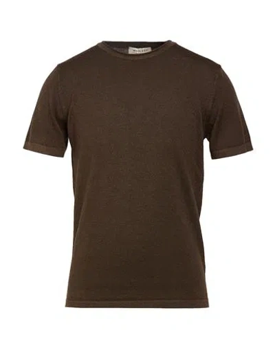 Wool & Co Man Sweater Dark Brown Size S Merino Wool