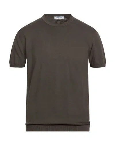 Wool & Co Man Sweater Dark Brown Size Xl Cotton