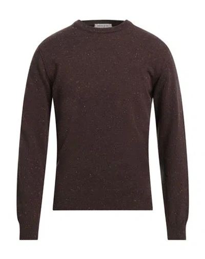 Wool & Co Man Sweater Dark Brown Size Xl Merino Wool