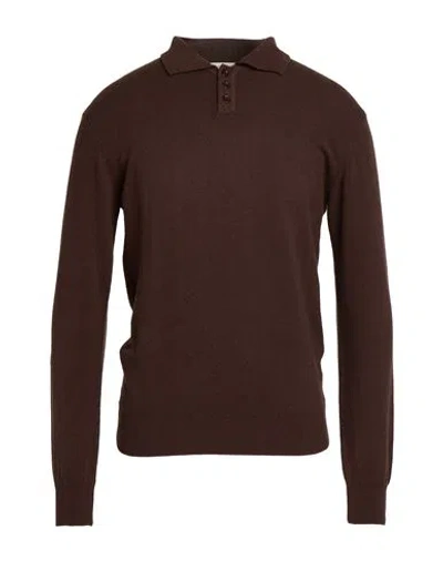 Wool & Co Man Sweater Dark Brown Size Xl Merino Wool