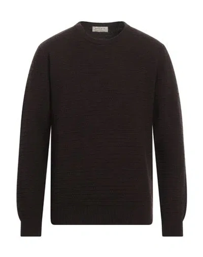 Wool & Co Man Sweater Dark Brown Size Xl Virgin Wool