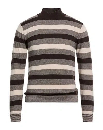 Wool & Co Man Sweater Dark Brown Size Xl Wool, Polyamide, Cashmere