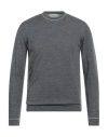 Wool & Co Man Sweater Grey Size L Merino Wool In Gray