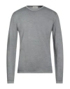 Wool & Co Man Sweater Grey Size L Merino Wool In Gray