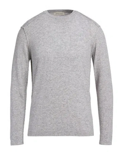 Wool & Co Man Sweater Grey Size L Wool, Polyamide In Gray