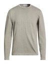 Wool & Co Man Sweater Grey Size Xxl Cotton In Neutral