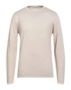 Wool & Co Man Sweater Ivory Size L Merino Wool In White