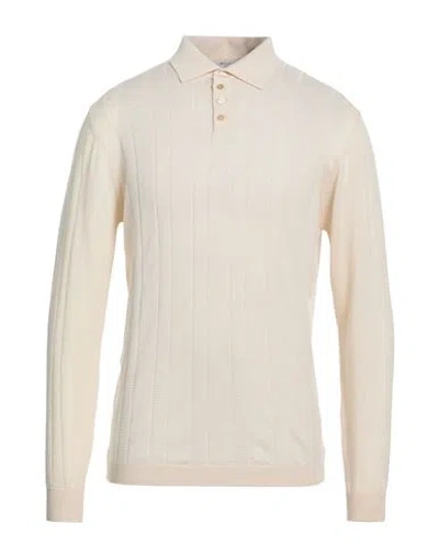 Wool & Co Man Sweater Ivory Size L Merino Wool In White