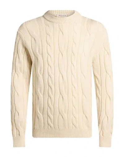 Wool & Co Man Sweater Ivory Size L Merino Wool In White