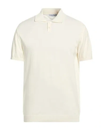 Wool & Co Man Sweater Ivory Size Xl Cotton In White