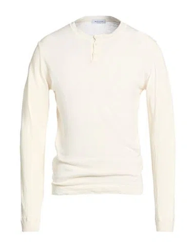 Wool & Co Man Sweater Ivory Size Xl Linen, Cotton In White