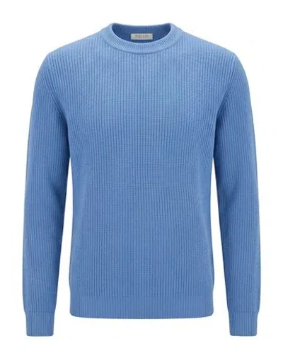 Wool & Co Man Sweater Light Blue Size L Merino Wool