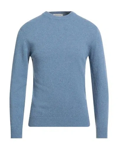 Wool & Co Man Sweater Light Blue Size L Wool, Polyamide
