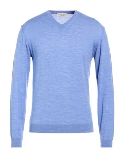 Wool & Co Man Sweater Light Blue Size Xxl Merino Wool