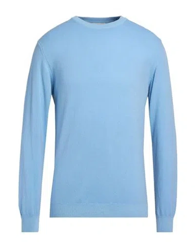 Wool & Co Man Sweater Light Blue Size Xxl Merino Wool