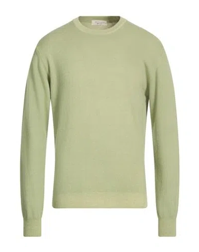 Wool & Co Man Sweater Light Green Size L Merino Wool In Gray