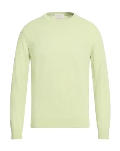 Wool & Co Man Sweater Light Green Size Xxl Merino Wool, Cashmere In Multi