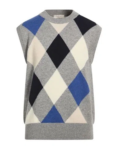 Wool & Co Man Sweater Light Grey Size L Merino Wool, Cashmere In Multi