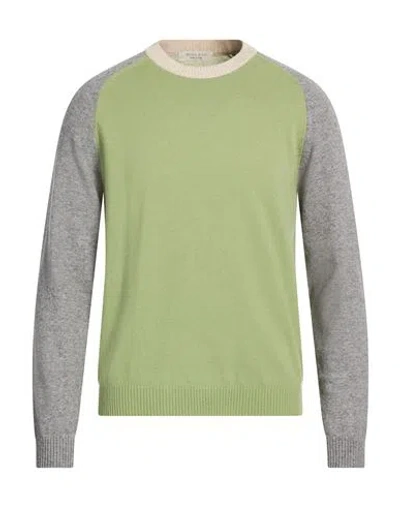 Wool & Co Man Sweater Lime Green Size L Wool In Multi