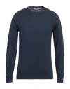 Wool & Co Man Sweater Midnight Blue Size M Cotton In Blue