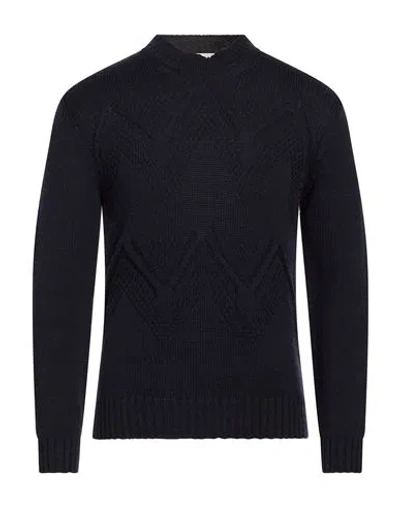 Wool & Co Man Sweater Midnight Blue Size M Merino Wool