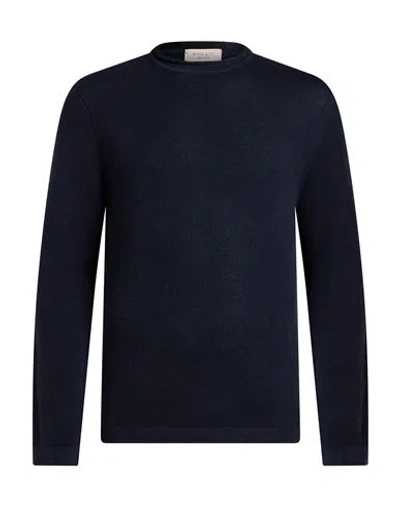 Wool & Co Man Sweater Midnight Blue Size S Merino Wool