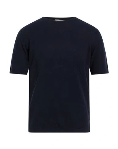 Wool & Co Man Sweater Midnight Blue Size Xl Merino Wool, Cashmere