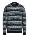 Wool & Co Man Sweater Midnight Blue Size Xl Wool, Polyamide In Blue