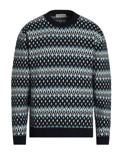 Wool & Co Man Sweater Midnight Blue Size Xl Wool, Polyamide