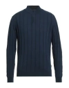 Wool & Co Man Sweater Midnight Blue Size Xxl Cotton In Blue