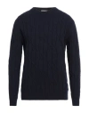 Wool & Co Man Sweater Midnight Blue Size Xxl Wool, Polyamide