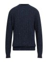 Wool & Co Man Sweater Midnight Blue Size Xxl Wool, Polyamide