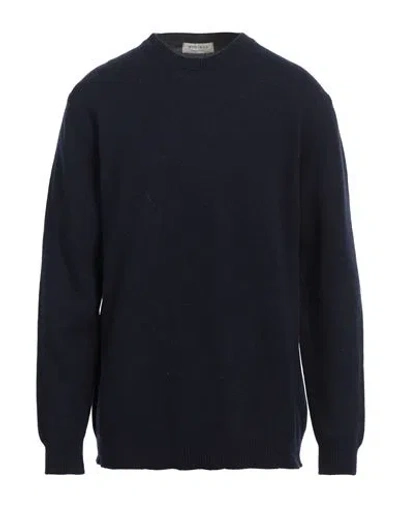 Wool & Co Man Sweater Midnight Blue Size Xxl Wool, Polyamide In Black