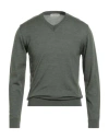 Wool & Co Man Sweater Military Green Size M Merino Wool