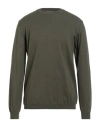 Wool & Co Man Sweater Military Green Size Xl Cotton