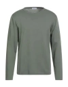 Wool & Co Man Sweater Military Green Size Xl Cotton In Green