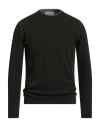 Wool & Co Man Sweater Military Green Size Xl Wool, Polyamide In Black