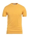 Wool & Co Man Sweater Mustard Size M Cotton In Yellow