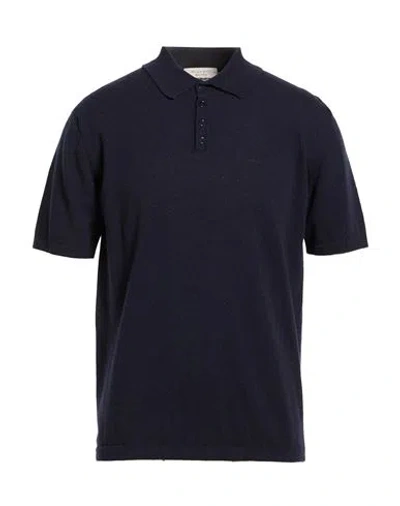 Wool & Co Man Sweater Navy Size L Merino Wool, Cashmere In Blue