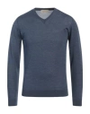 Wool & Co Man Sweater Navy Size S Merino Wool In Navy