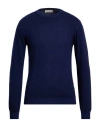 Wool & Co Man Sweater Navy Size S Merino Wool In Blue