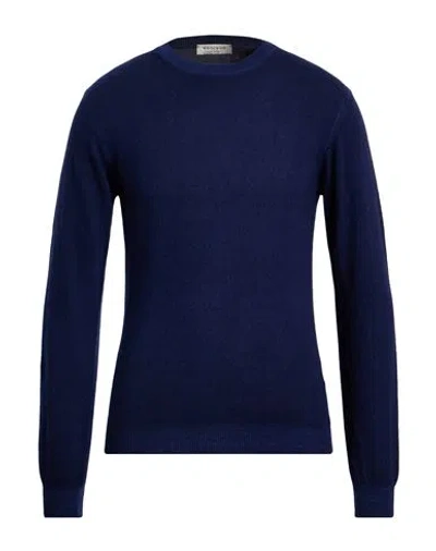 Wool & Co Man Sweater Navy Size S Merino Wool In Blue
