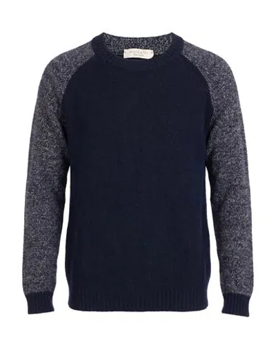 Wool & Co Man Sweater Navy Size S Wool, Polyamide In Blue