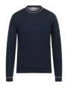 Wool & Co Man Sweater Navy Size Xl Merino Wool In Blue