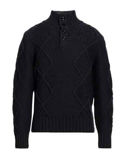 Wool & Co Man Sweater Navy Size Xl Merino Wool In Blue