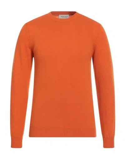 Wool & Co Man Sweater Orange Size M Wool, Cashmere In Red
