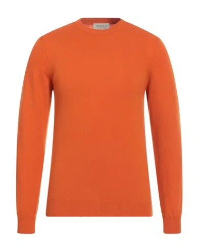 Wool & Co Man Sweater Orange Size M Wool, Cashmere In Orange