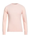 Wool & Co Man Sweater Pink Size M Wool, Cashmere In Pink